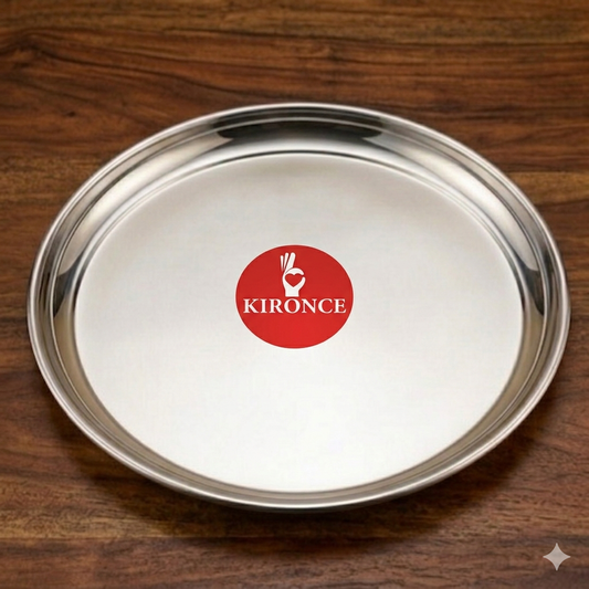 Mirror Finish Premium Stainless Steel Dinner Plate Set of 4