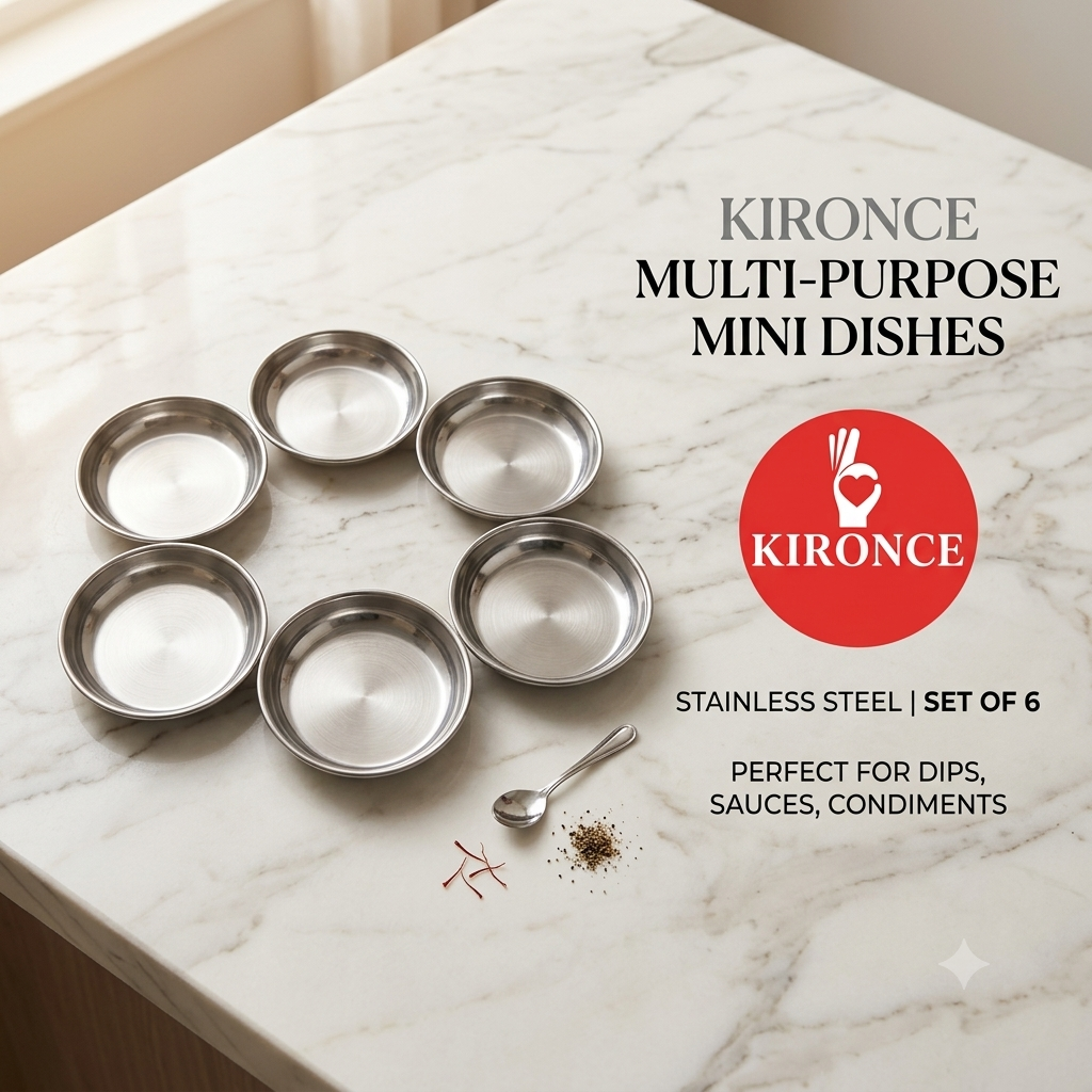 KIRONCE premium Dinner Set Pack of 48 Stainless Steel Dinner Set (Steel)
