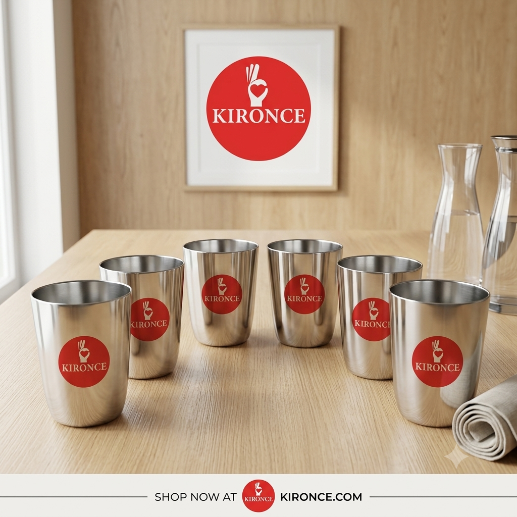 KIRONCE premium Dinner Set Pack of 48 Stainless Steel Dinner Set (Steel)