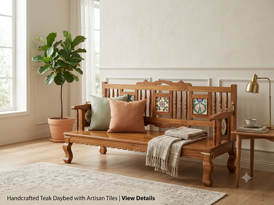 KIRONCE Wooden Sofa Settee