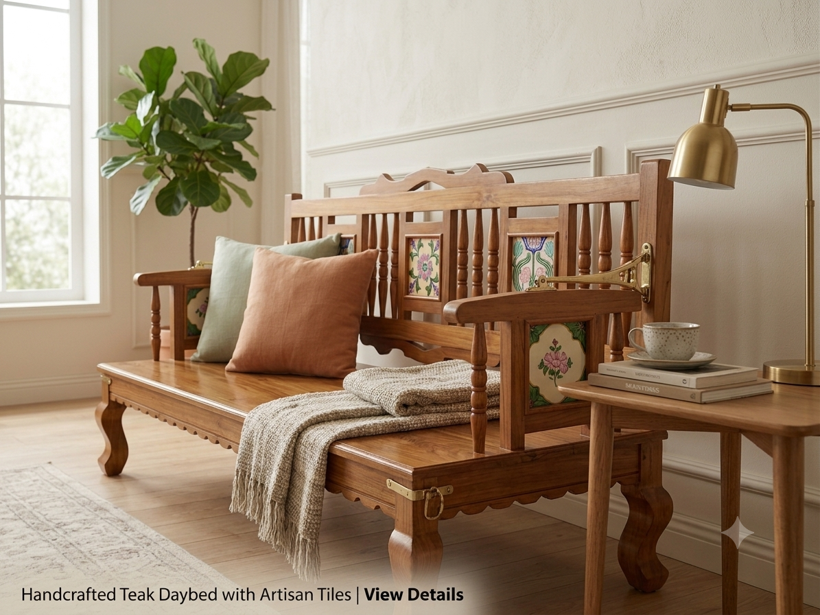 KIRONCE Wooden Sofa Settee