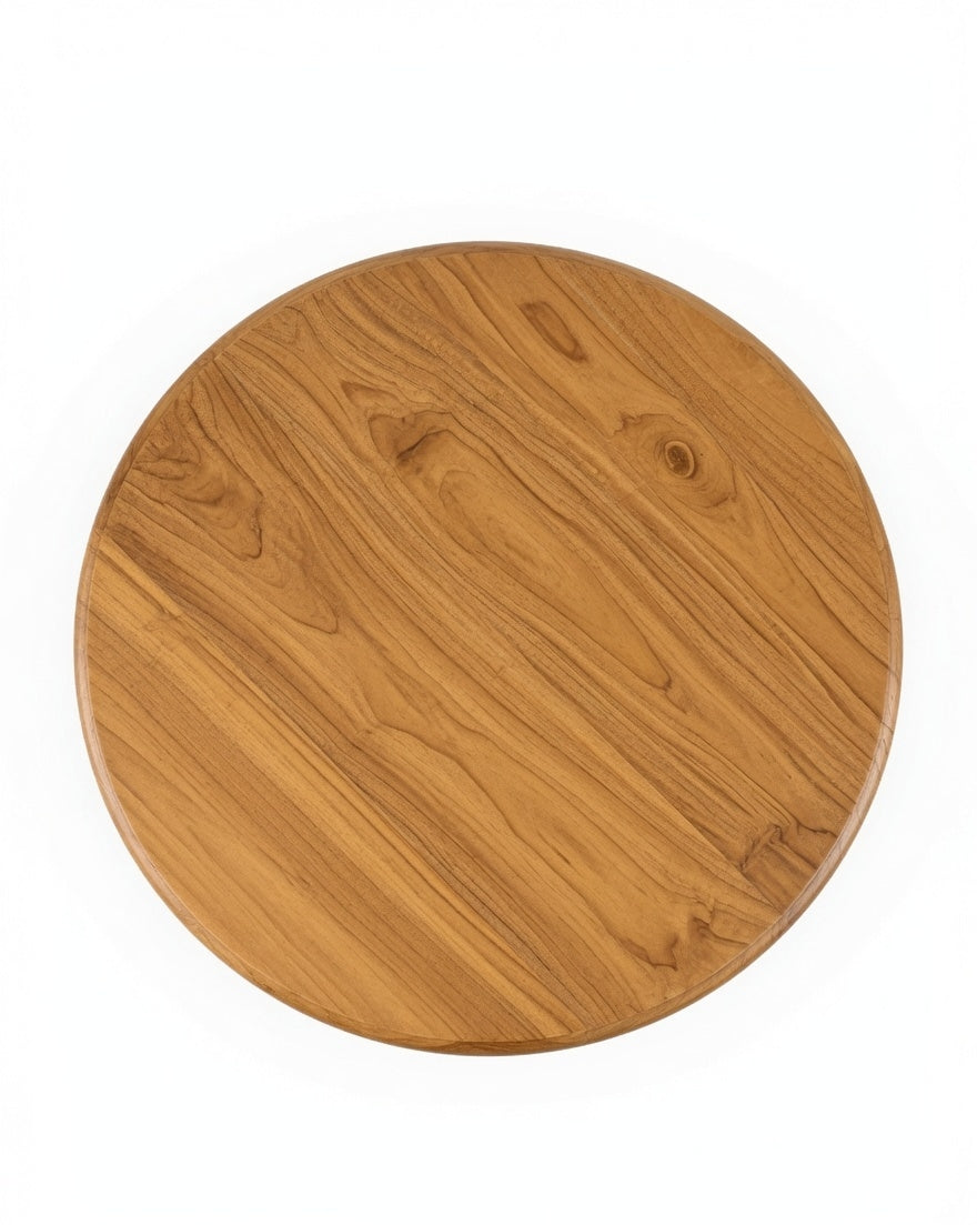 Elegant Round Wooden Pedestal Side Table